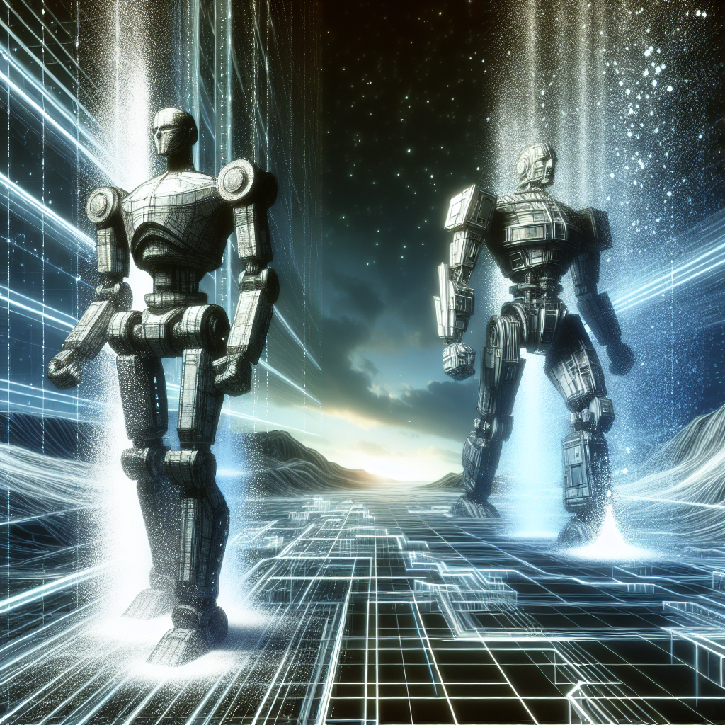 "Comparativa entre Microsoft y Google, los gigantes tecnológicos que dominan la era digital con innovaciones omnipresentes, ilustrando su impacto en la sociedad contemporánea."